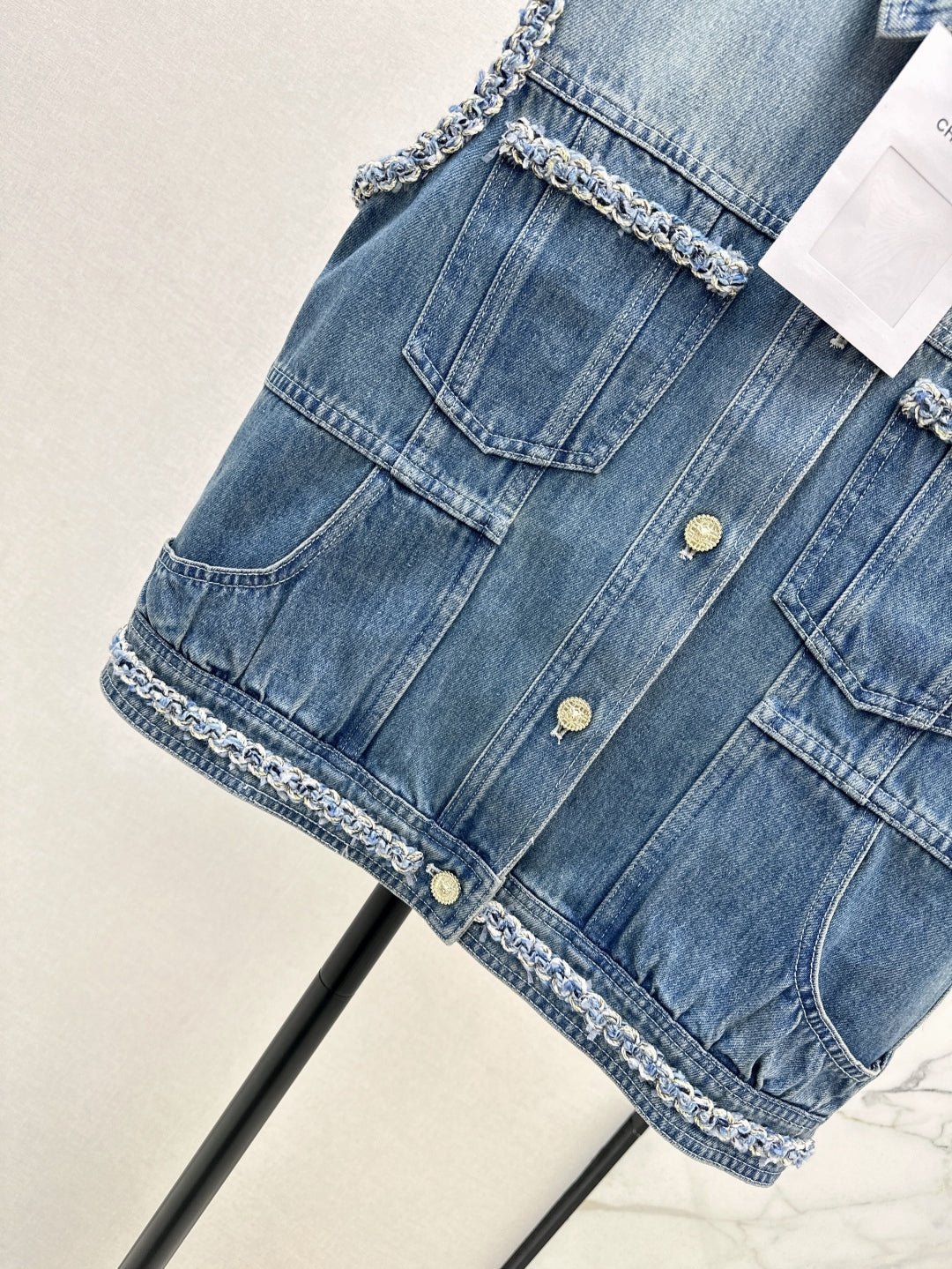 Chan 25ss denim vest