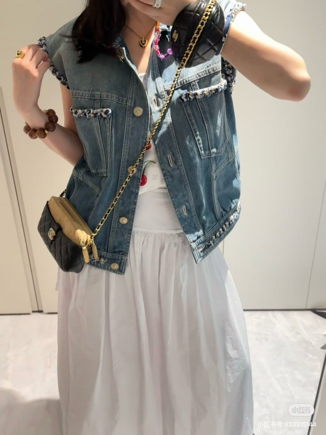 Chan 25ss denim vest