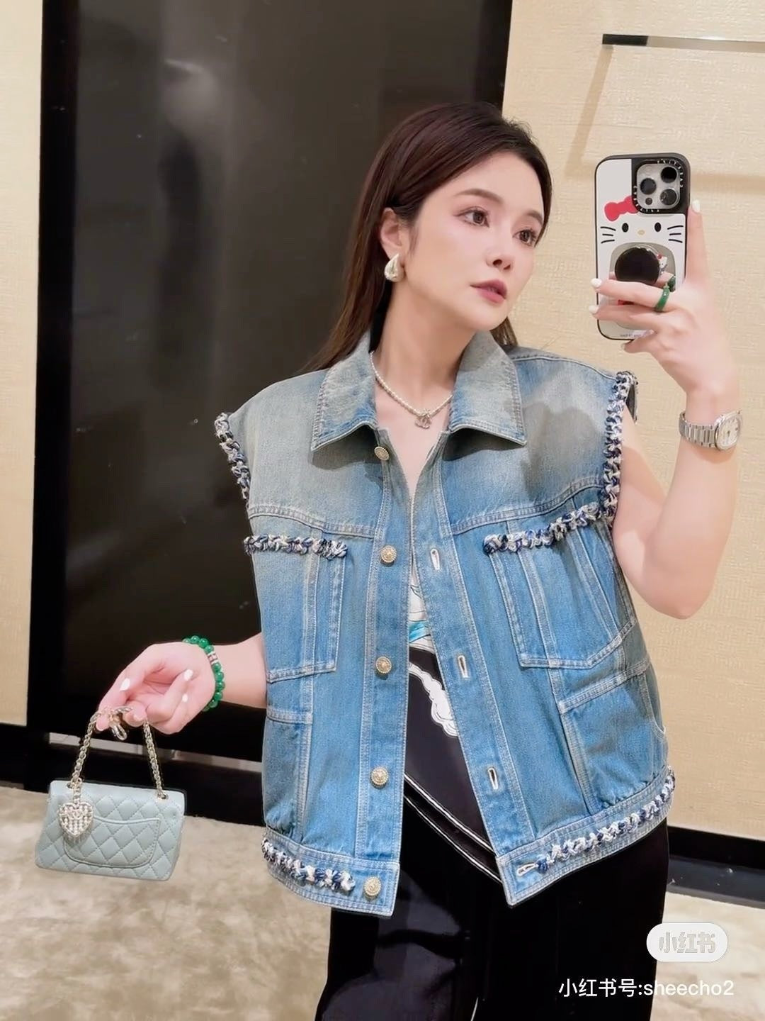 Chan 25ss denim vest
