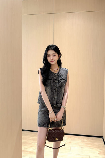 Chan 25ss denim vest