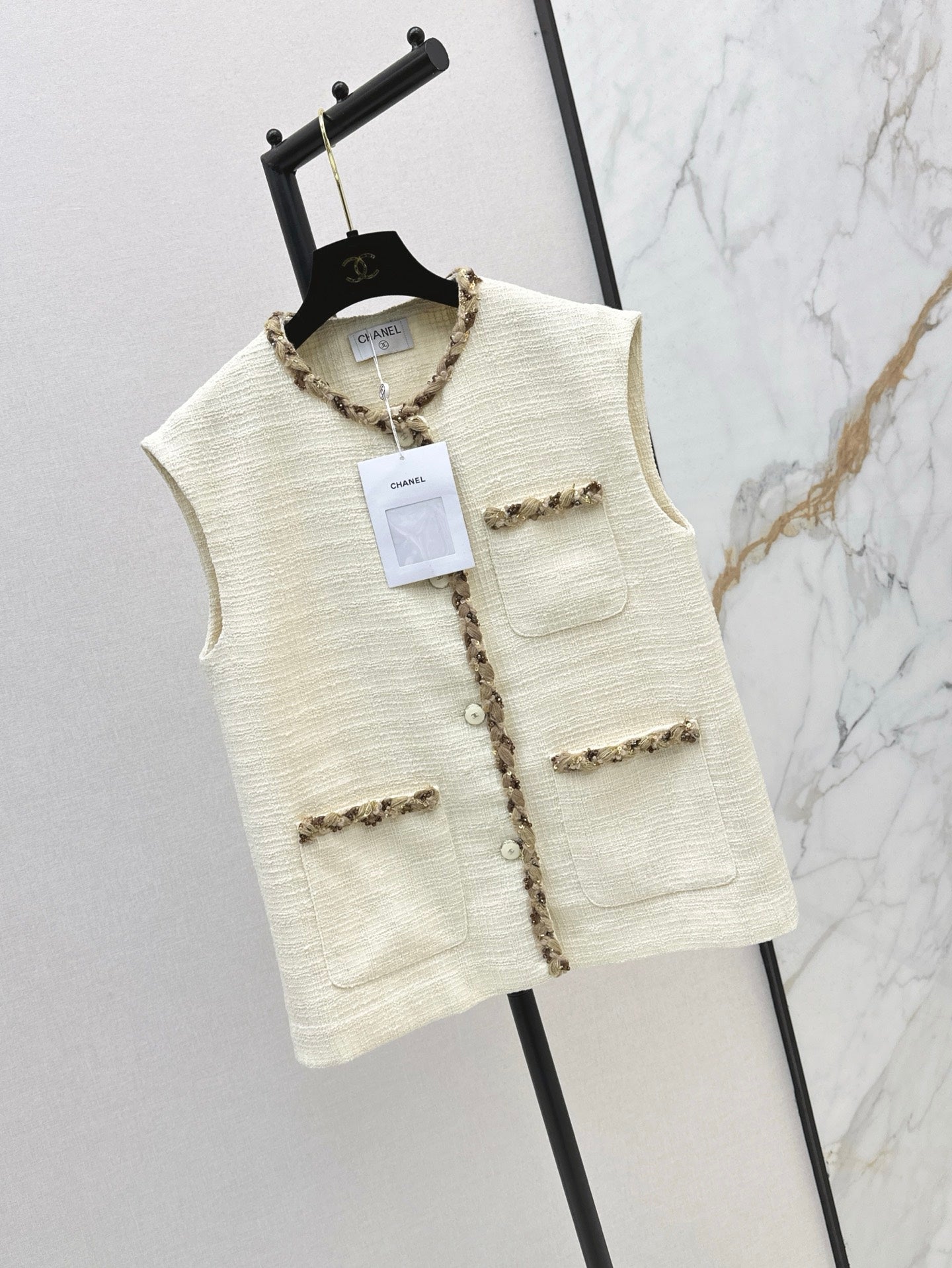 Chan 25ss woven vest