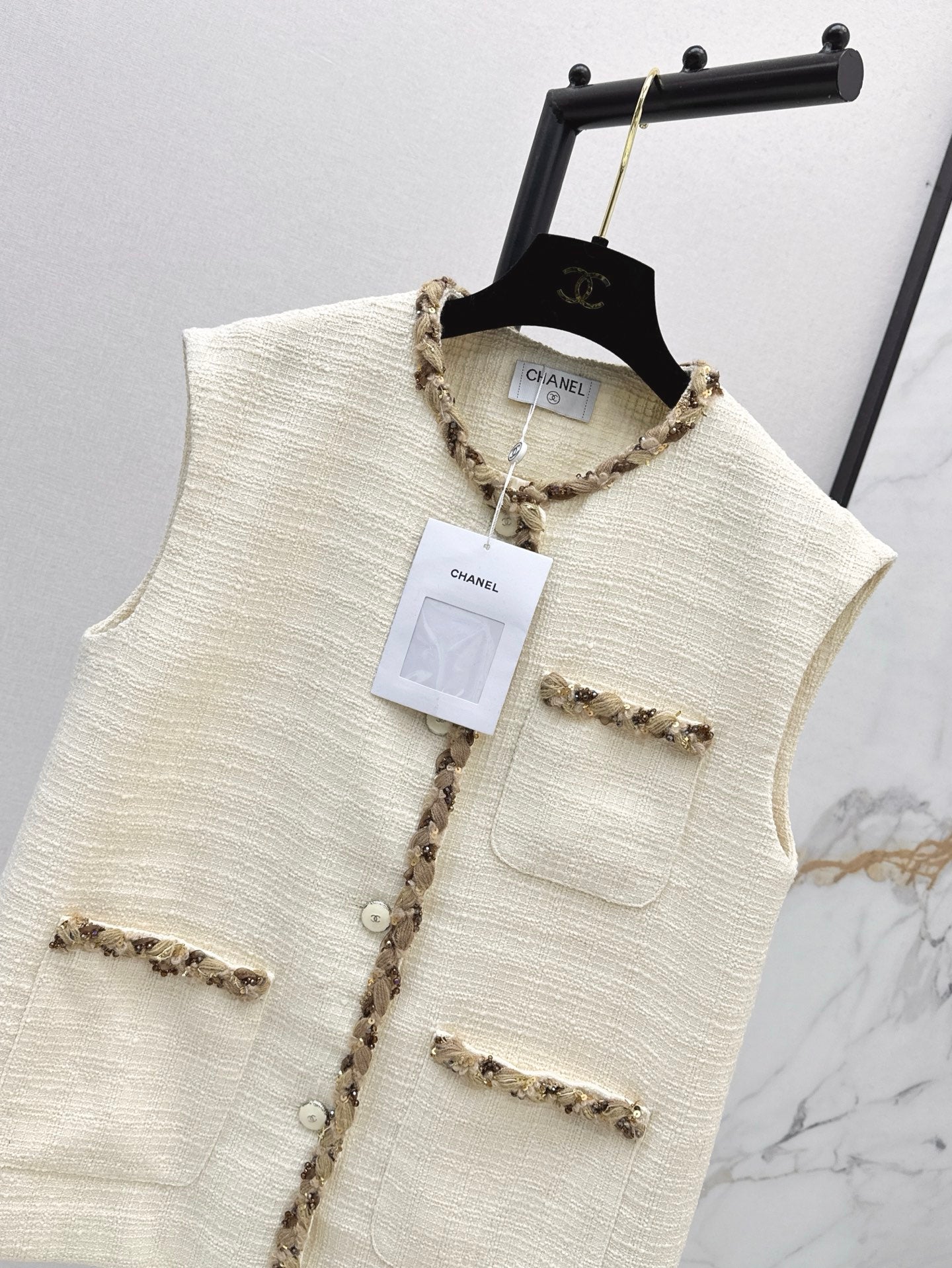 Chan 25ss woven vest