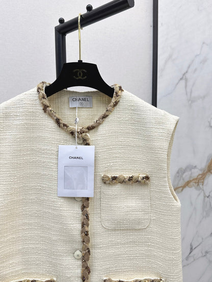 Chan 25ss woven vest