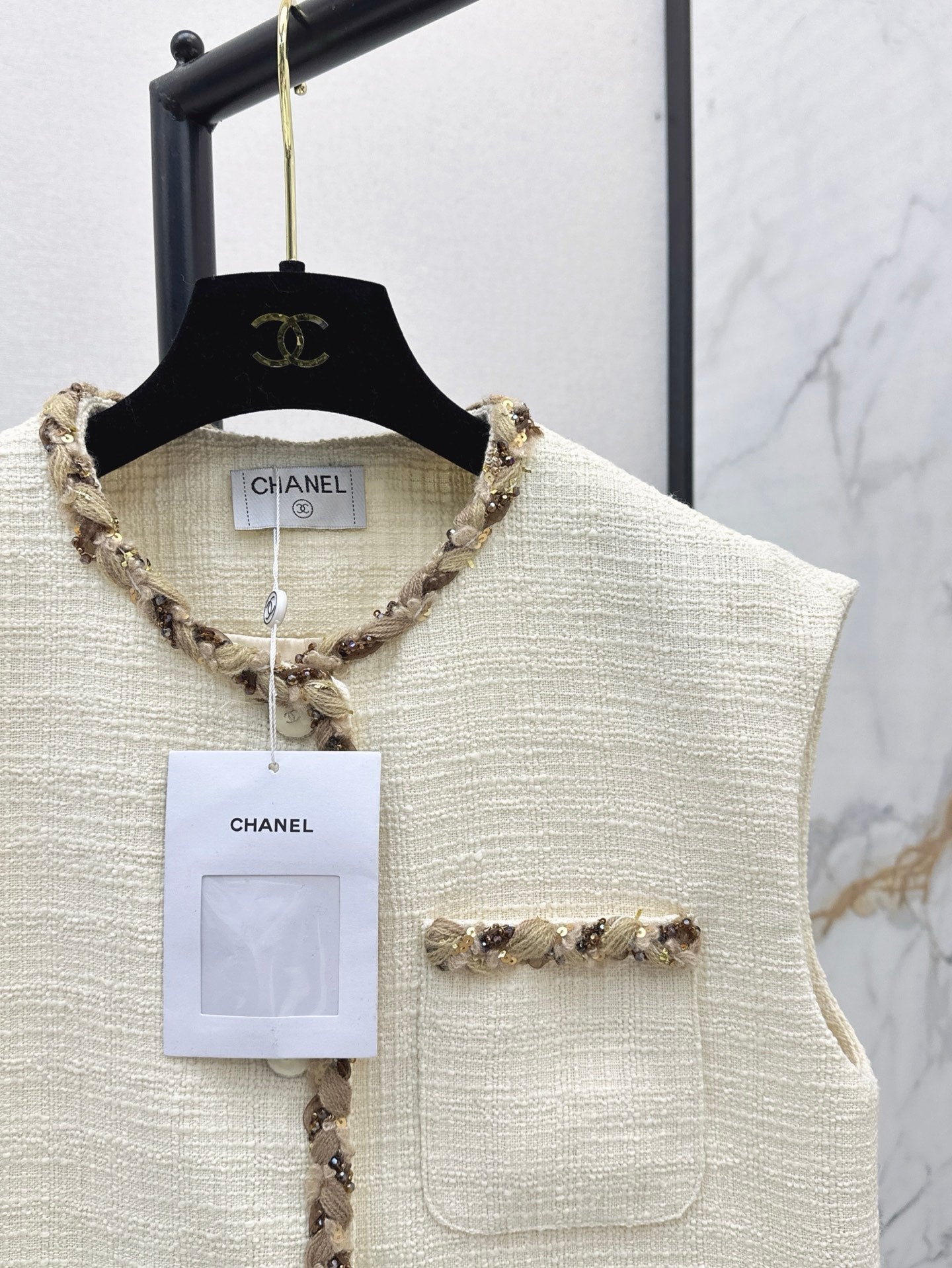 Chan 25ss woven vest