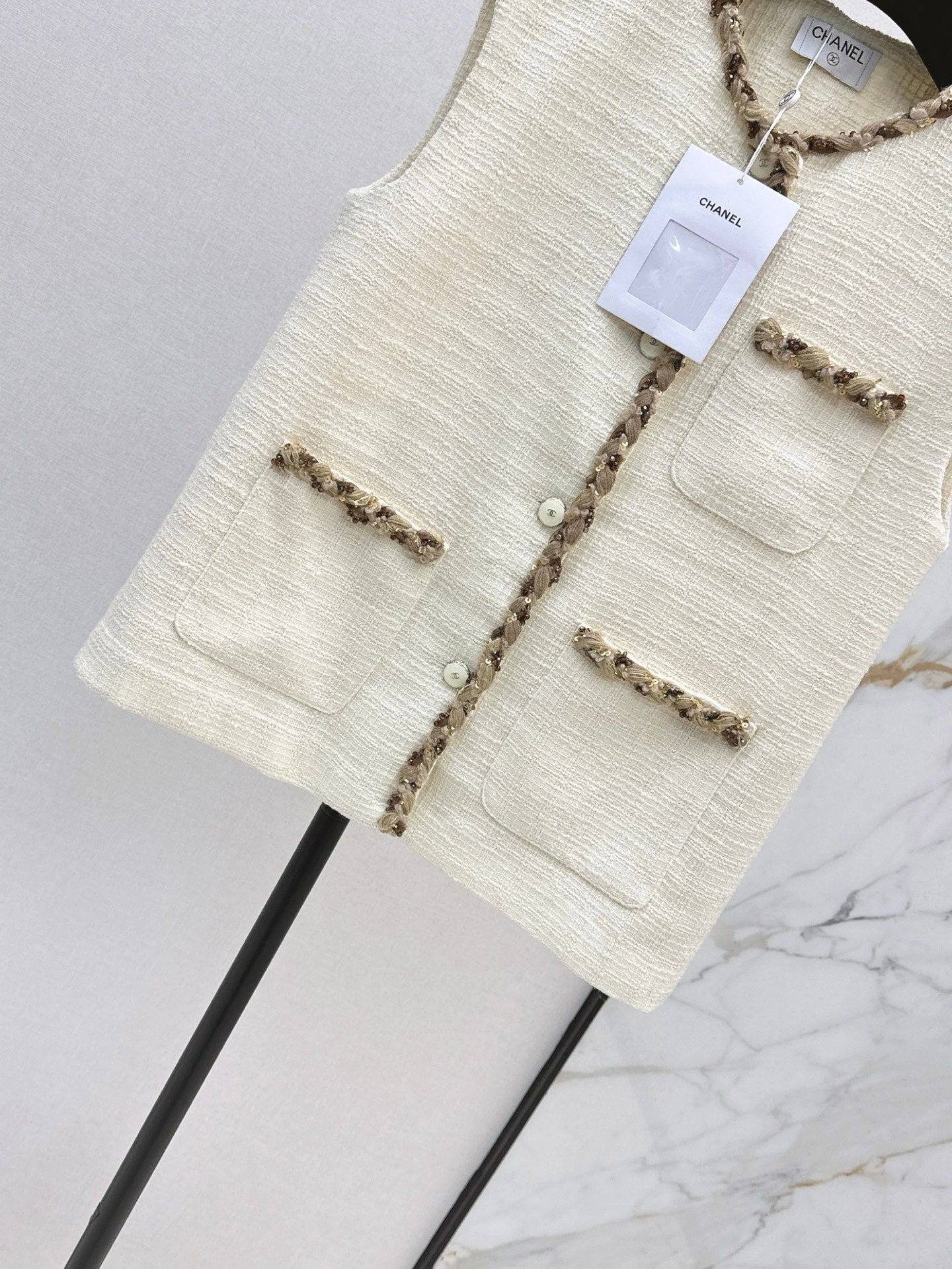 Chan 25ss woven vest