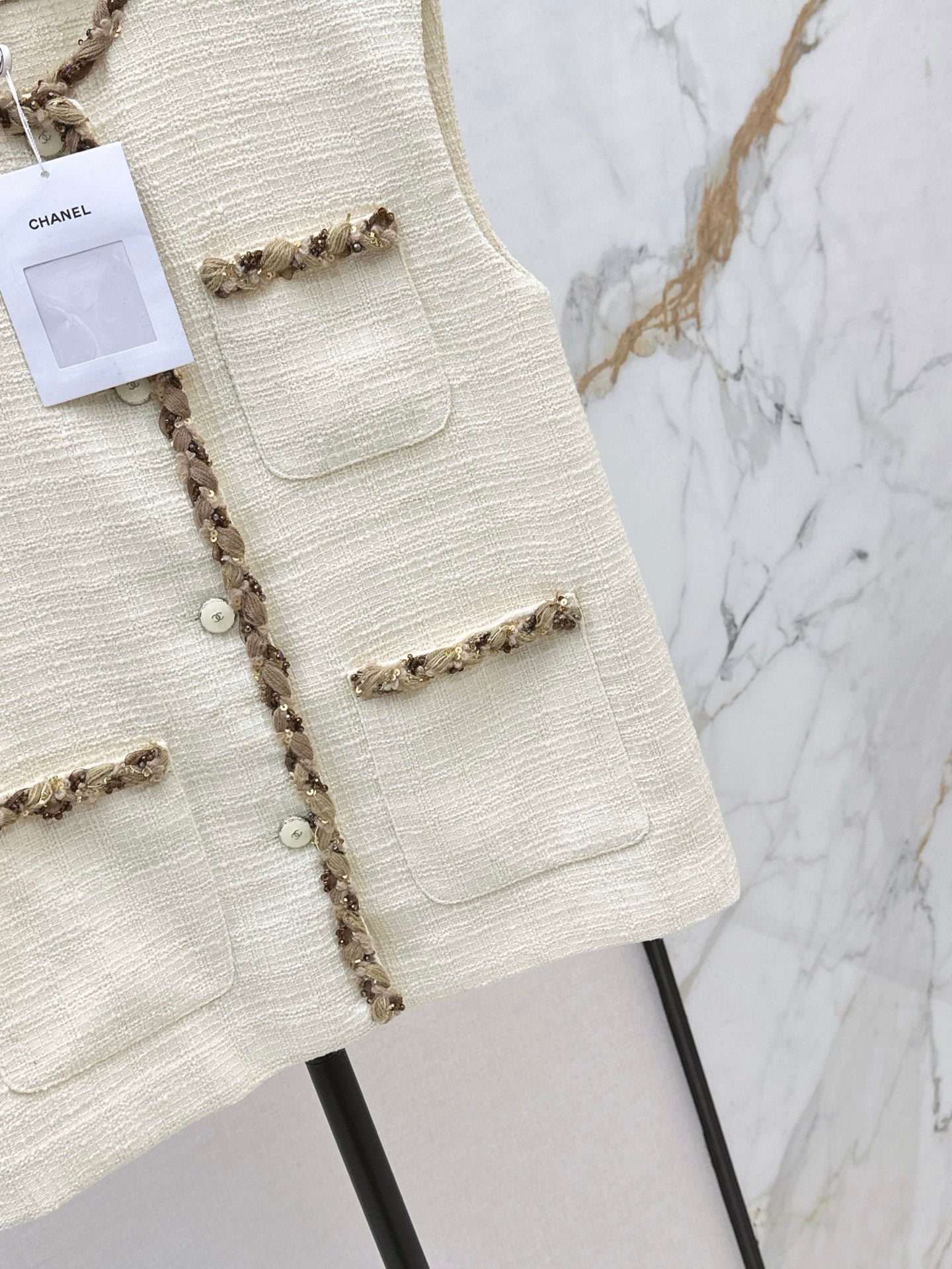Chan 25ss woven vest