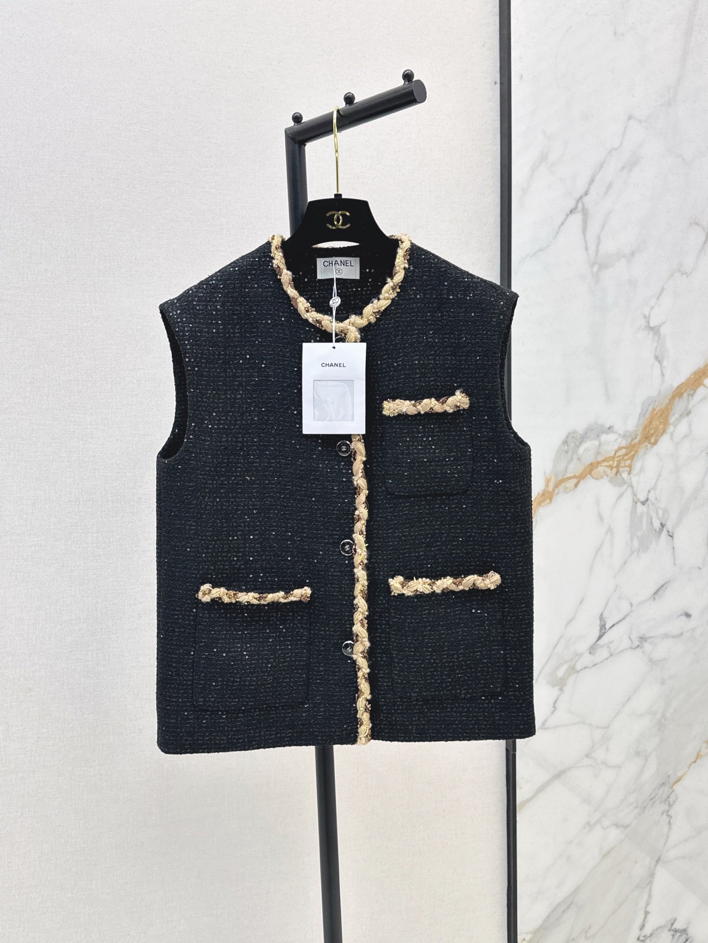 Chan 25ss woven vest