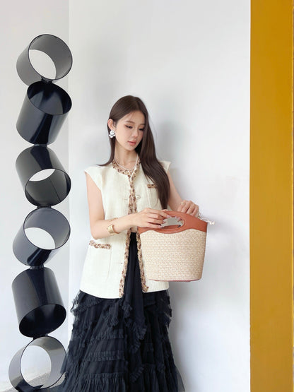 Chan 25ss woven vest
