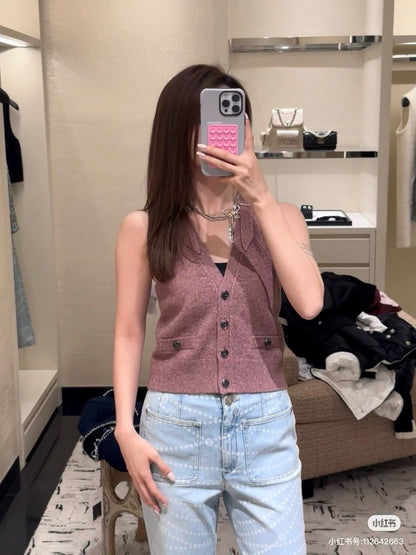 Chan 25ss knit vest