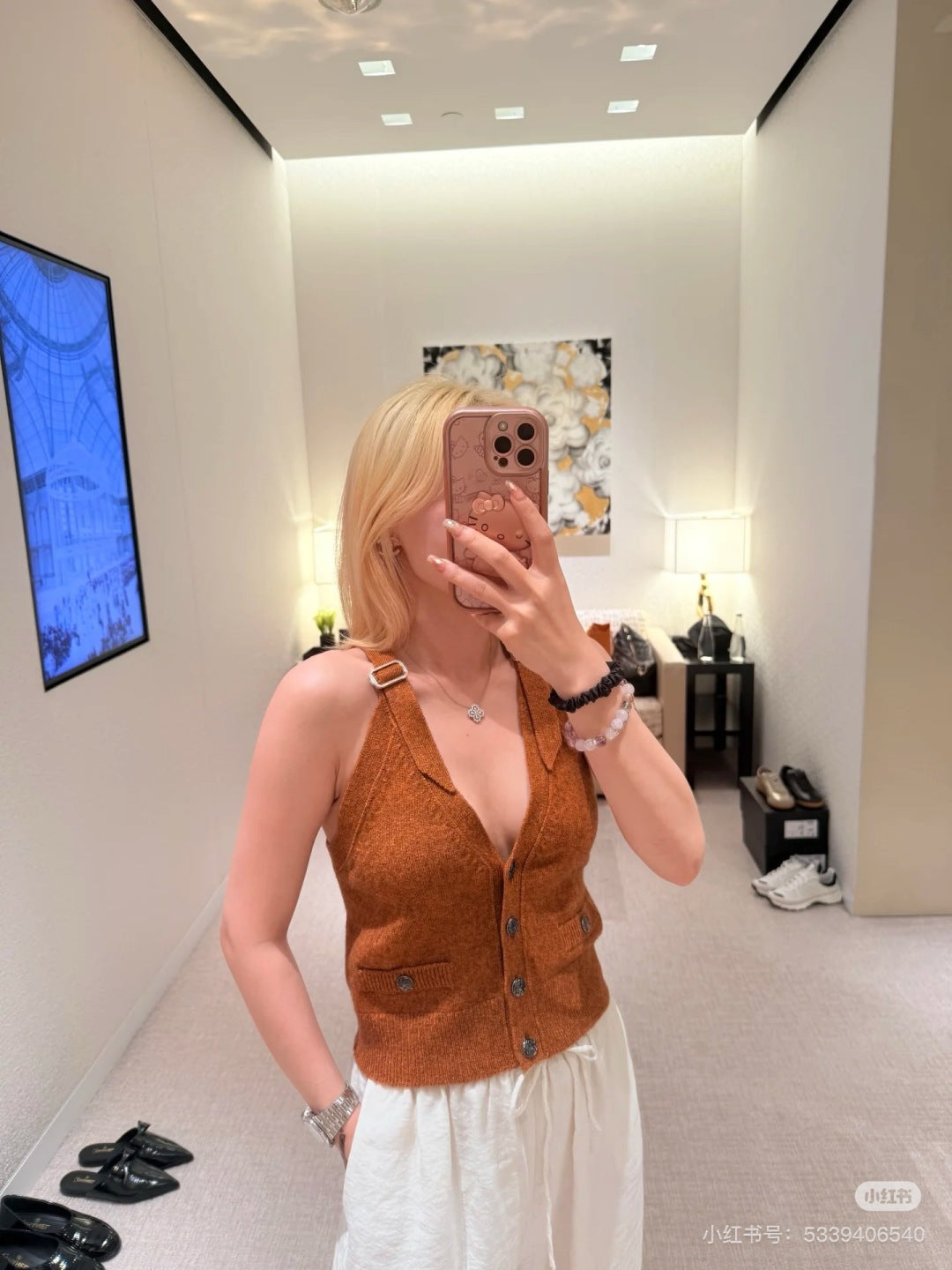 Chan 25ss knit vest