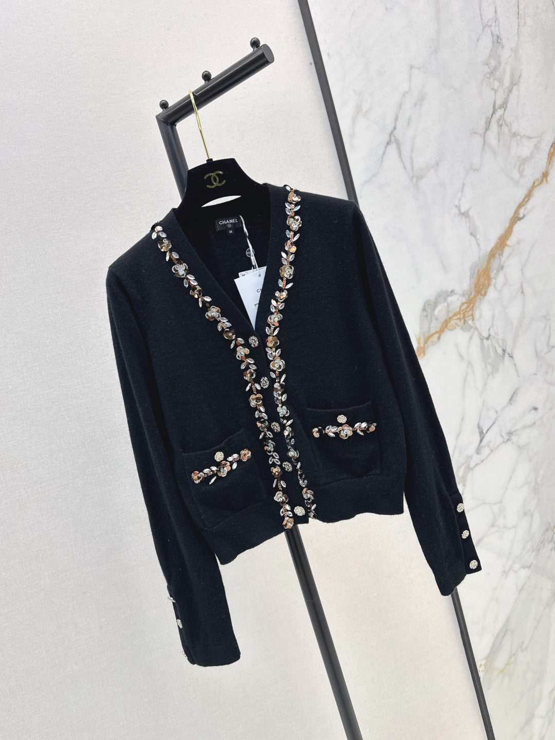 Chan 25ss beaded cardigan