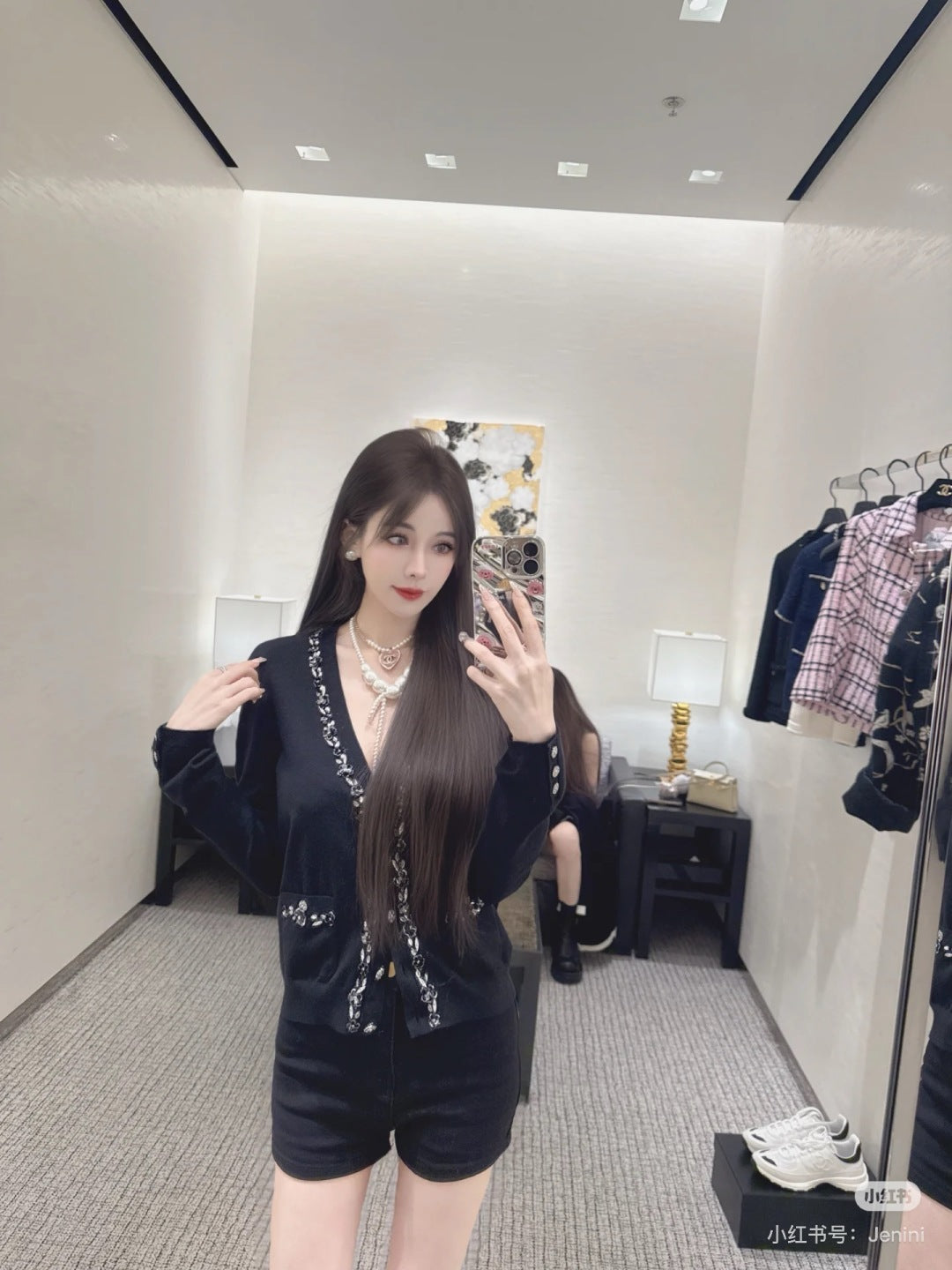 Chan 25ss beaded cardigan