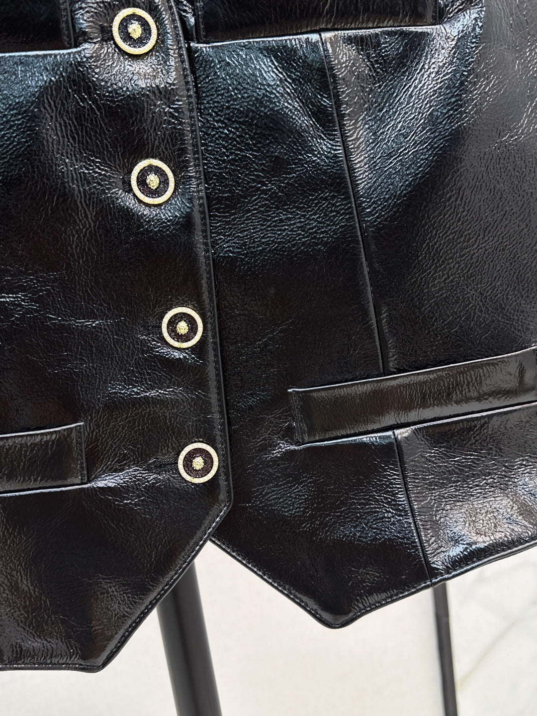 Chan 25fw leather vest