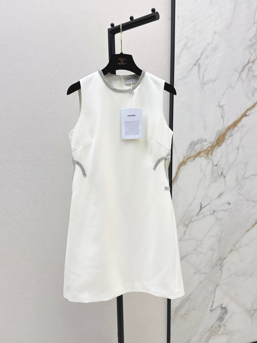 Chan 25ss rhinestone dress