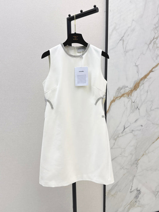Chan 25ss rhinestone dress