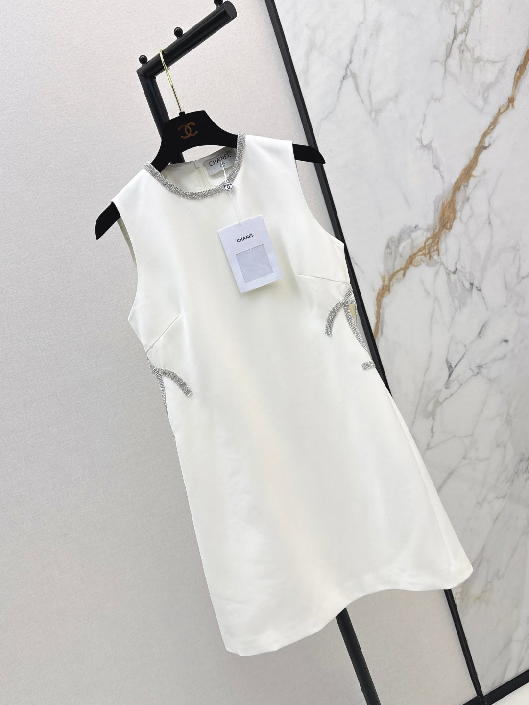 Chan 25ss rhinestone dress
