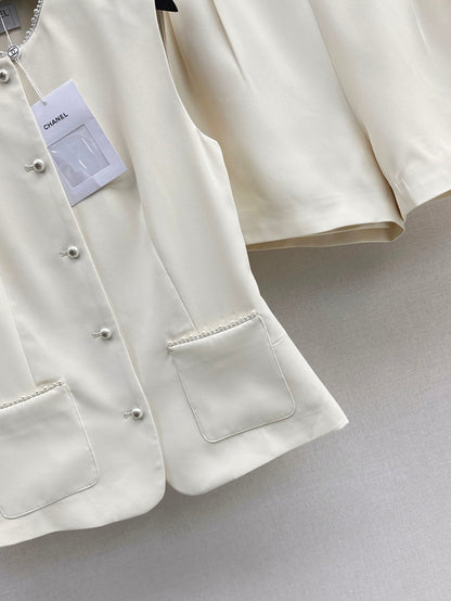 Chan 25ss beaded suit