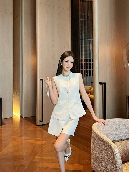 Chan 25ss beaded suit