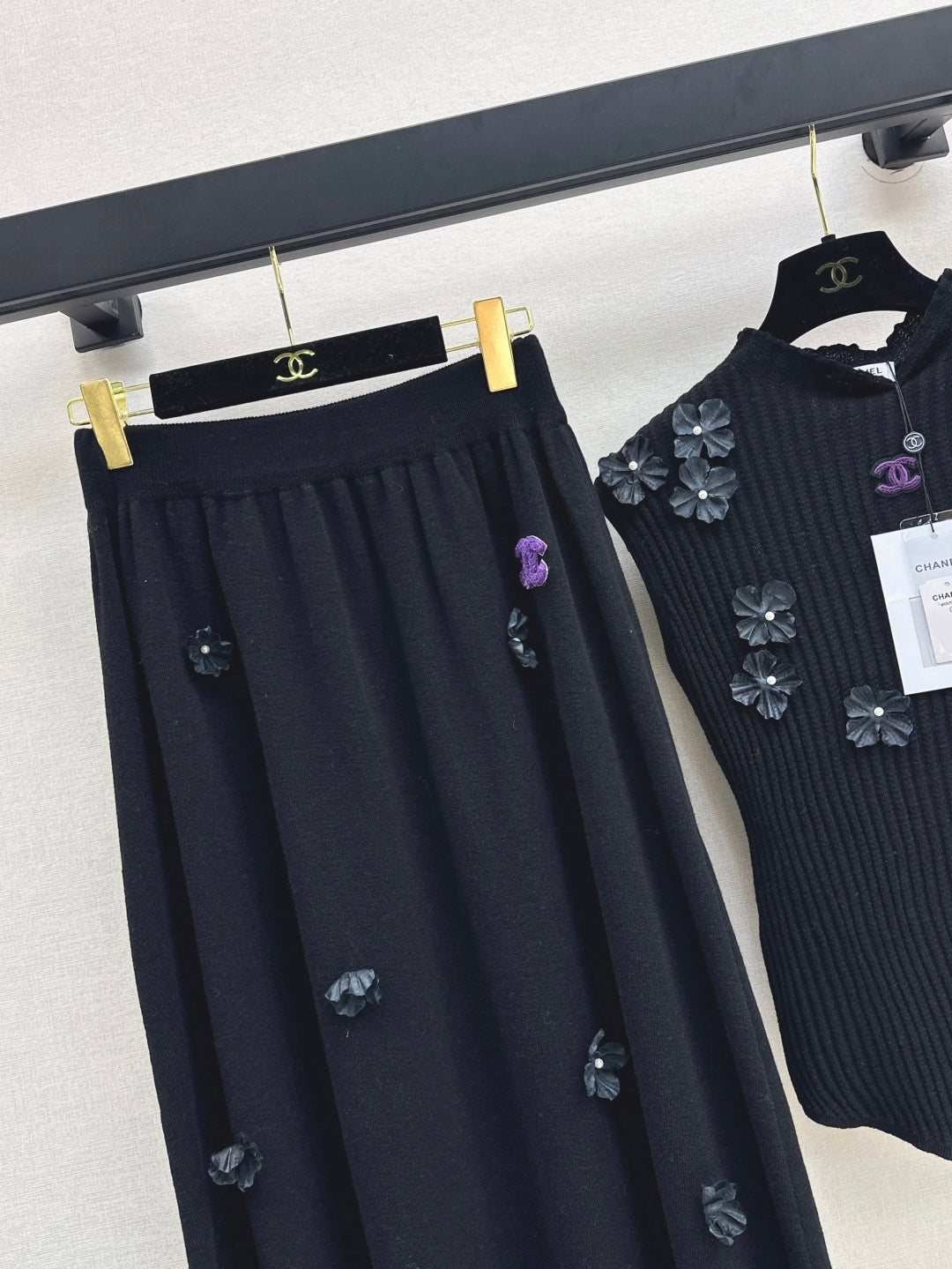 Chan 25fw knitted suit