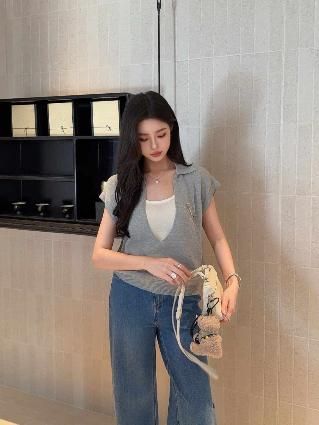 Chan 25ss knitted shirt