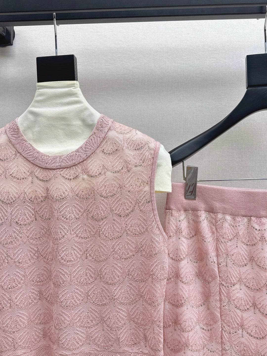 Chan 25ss beaded suit