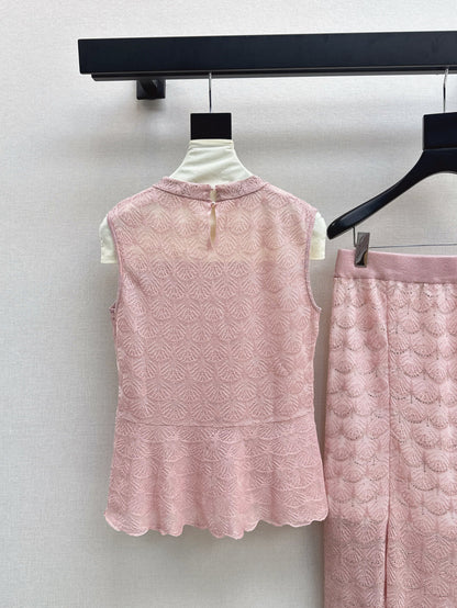 Chan 25ss beaded suit