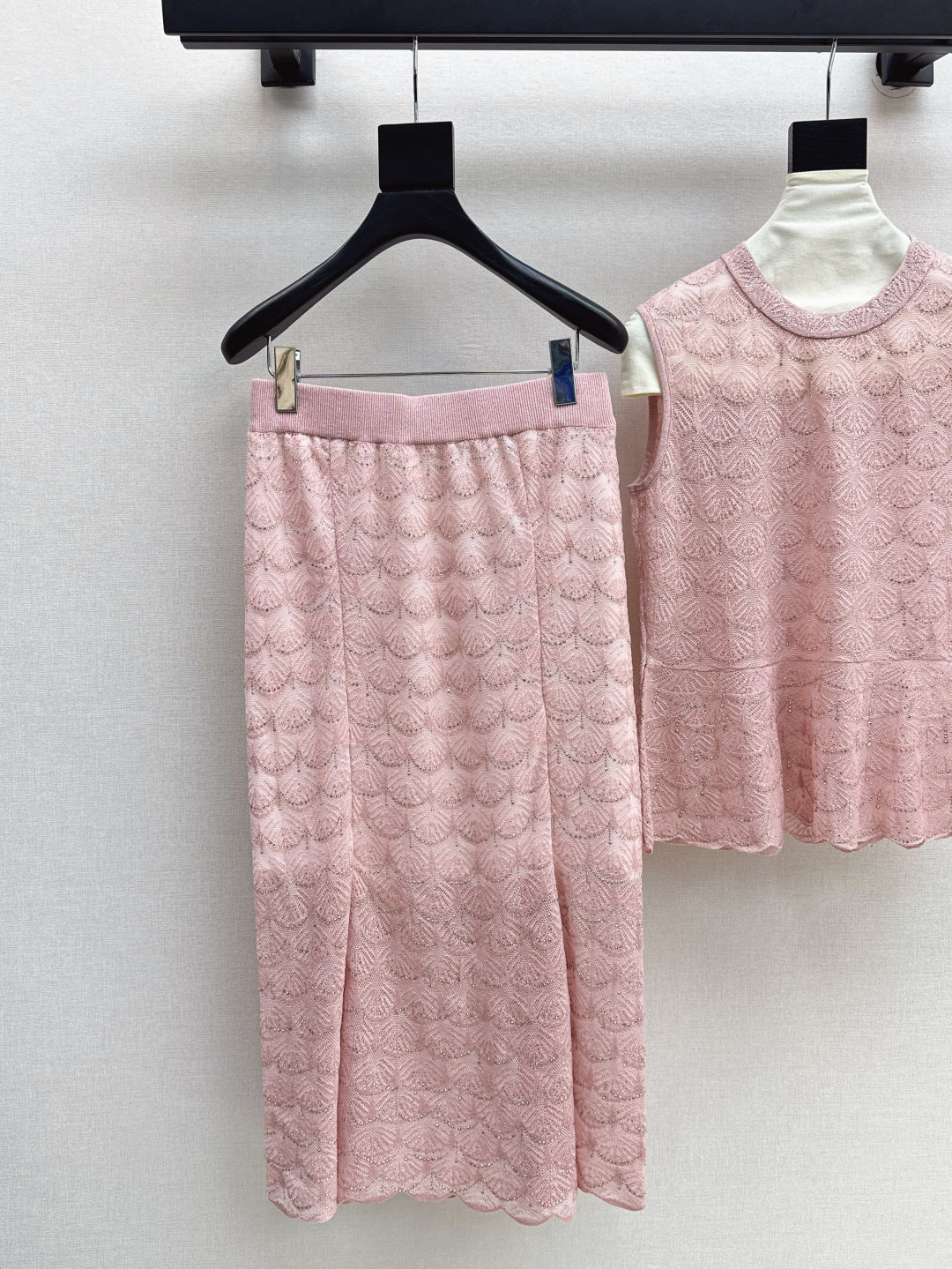Chan 25ss beaded suit