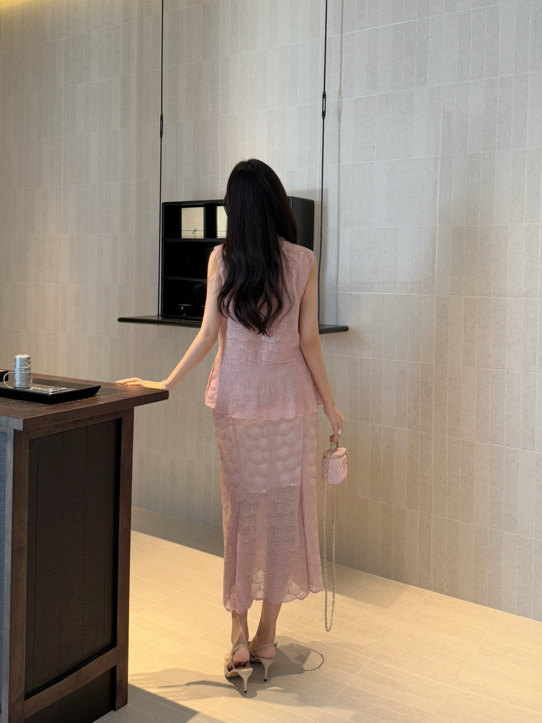 Chan 25ss beaded suit