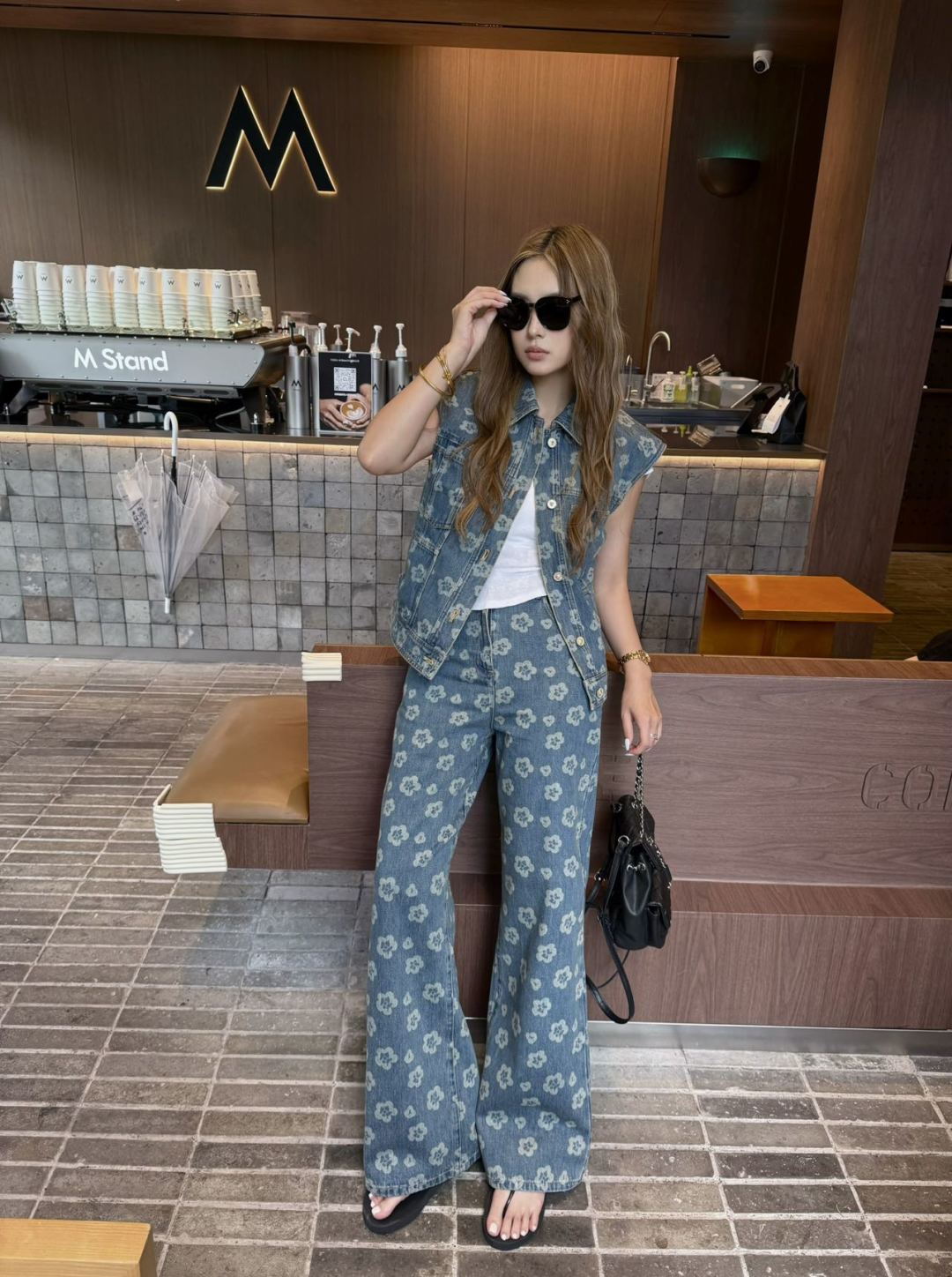 Chan 25fw printe jeans