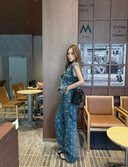 Chan 25fw printe jeans