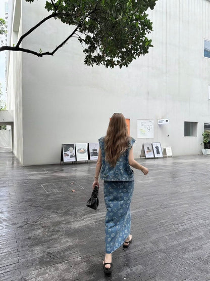 Chan 25fw printed skirt