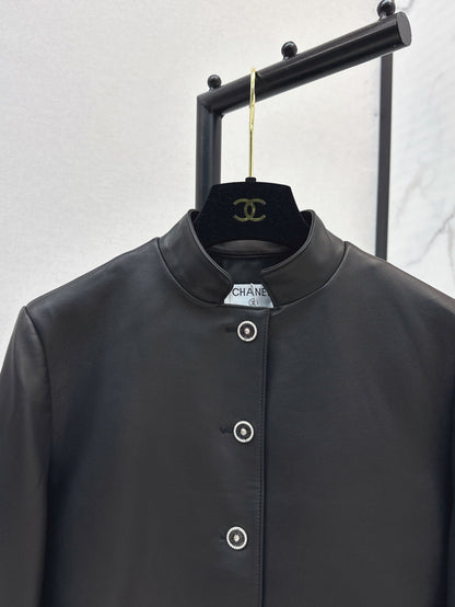 Chan 25fw leather jacket