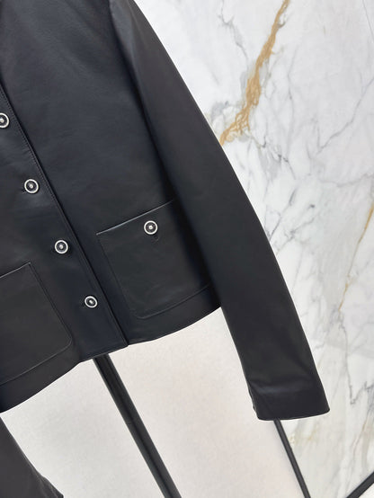 Chan 25fw leather jacket