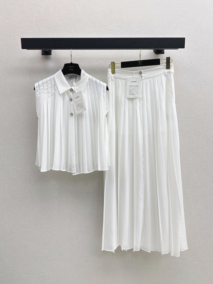 Chan 25ss pleated suit