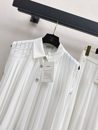Chan 25ss pleated suit