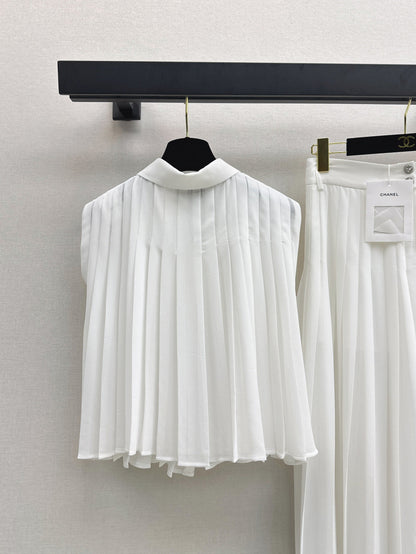 Chan 25ss pleated suit