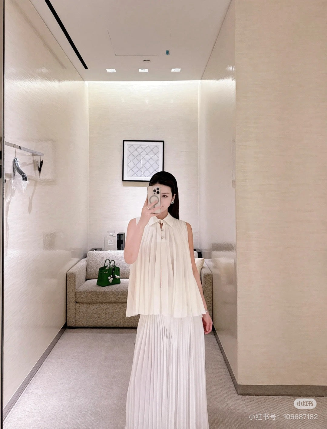 Chan 25ss pleated suit