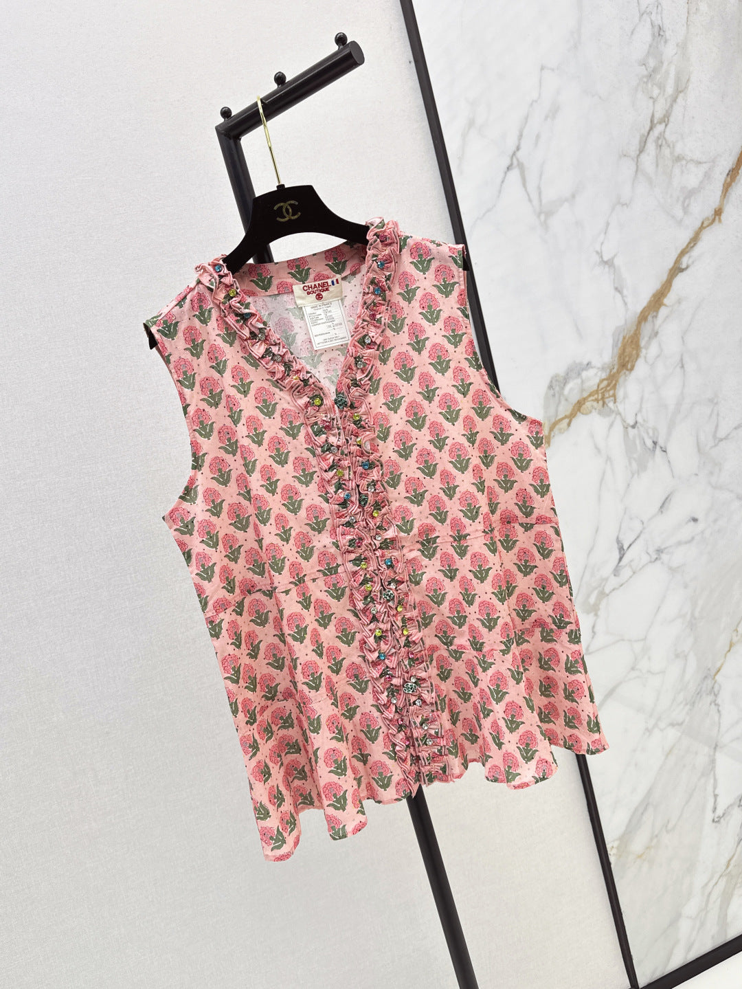 Chan 25fw ruffle vest