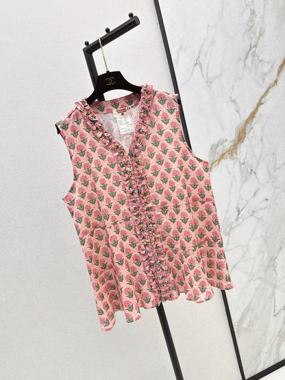 Chan 25fw ruffle vest