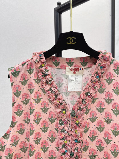 Chan 25fw ruffle vest