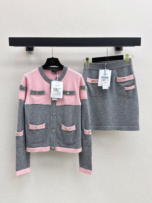Chan 25fw cashmere knit suit