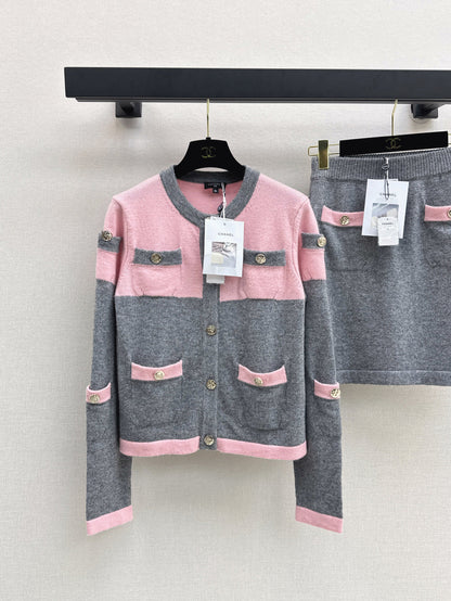 Chan 25fw cashmere knit suit