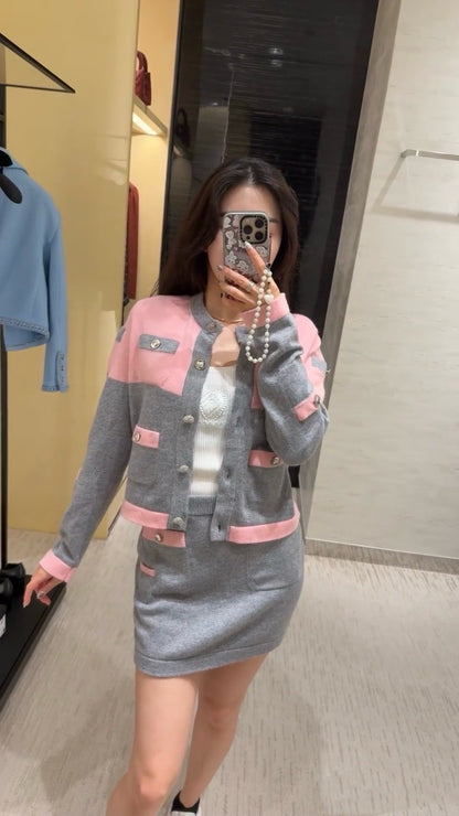 Chan 25fw cashmere knit suit