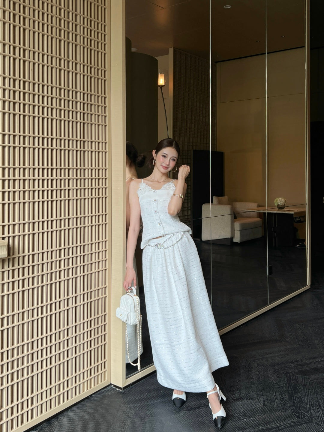 Chan 25fw woven skirt