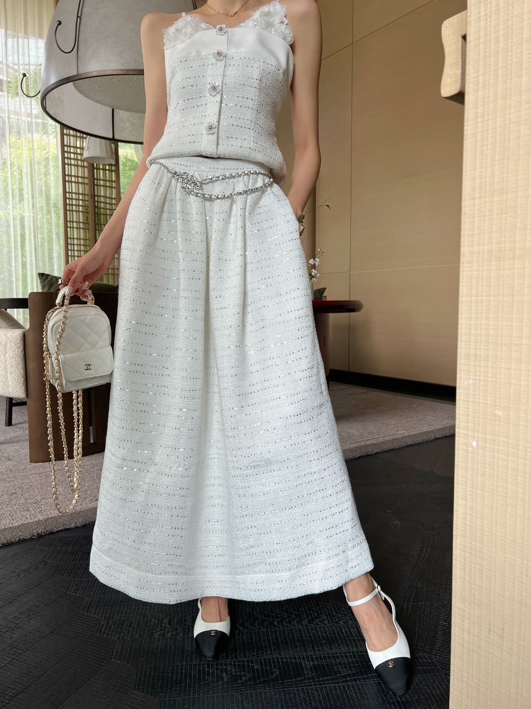 Chan 25fw woven skirt
