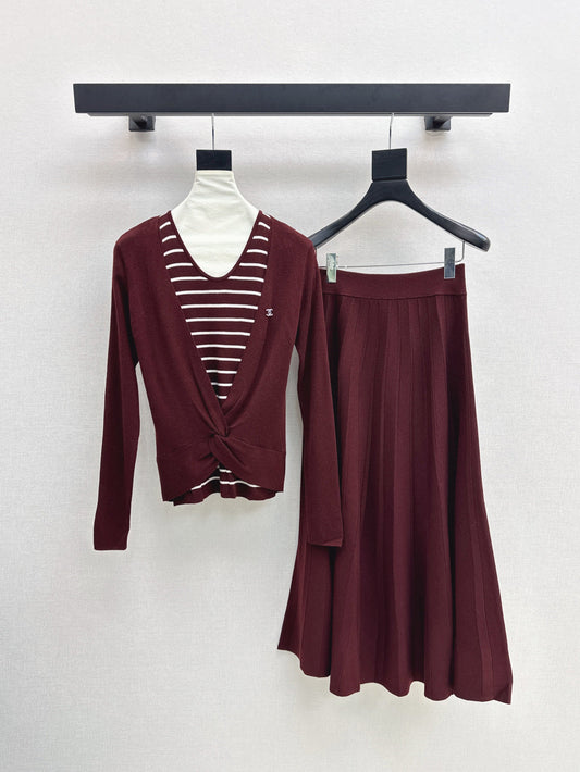 Chan 25fw knitted suit