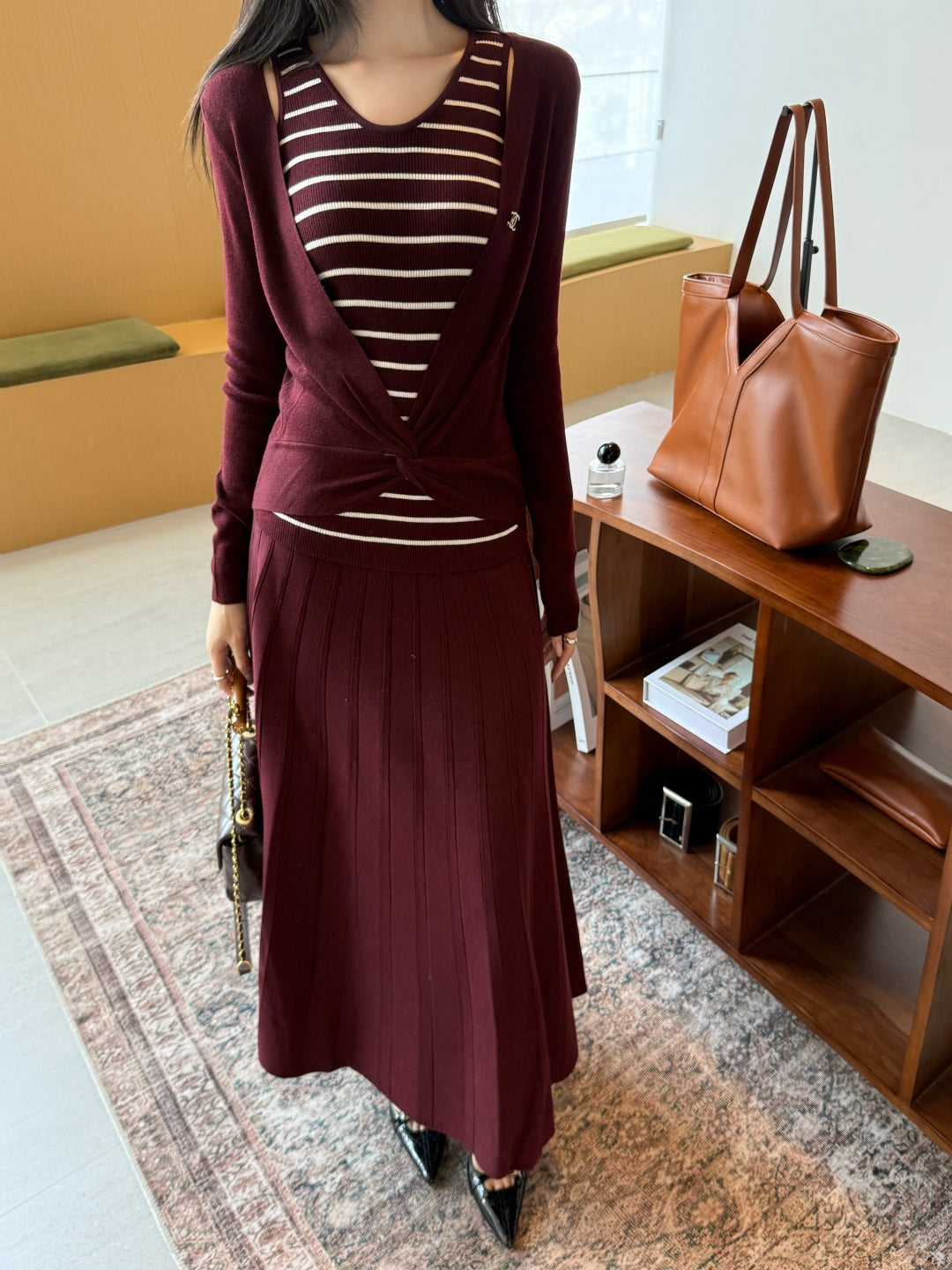 Chan 25fw knitted suit