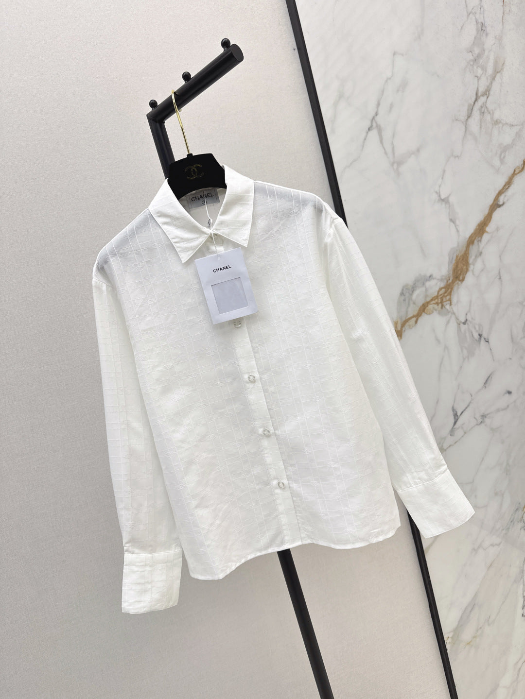 Chan 25fw jacquard silk shirt