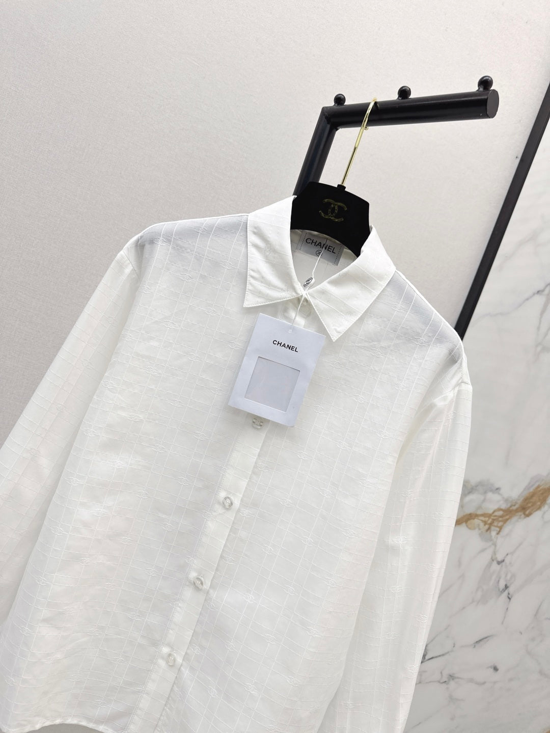 Chan 25fw jacquard silk shirt