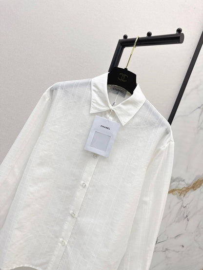 Chan 25fw jacquard silk shirt
